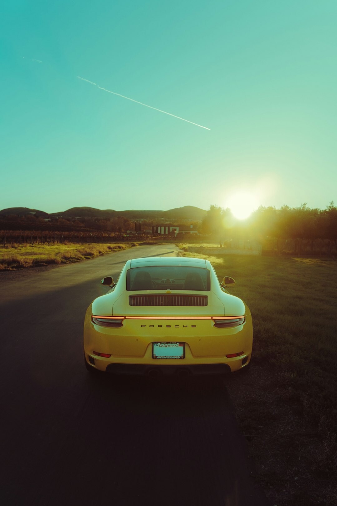 luxury car on road