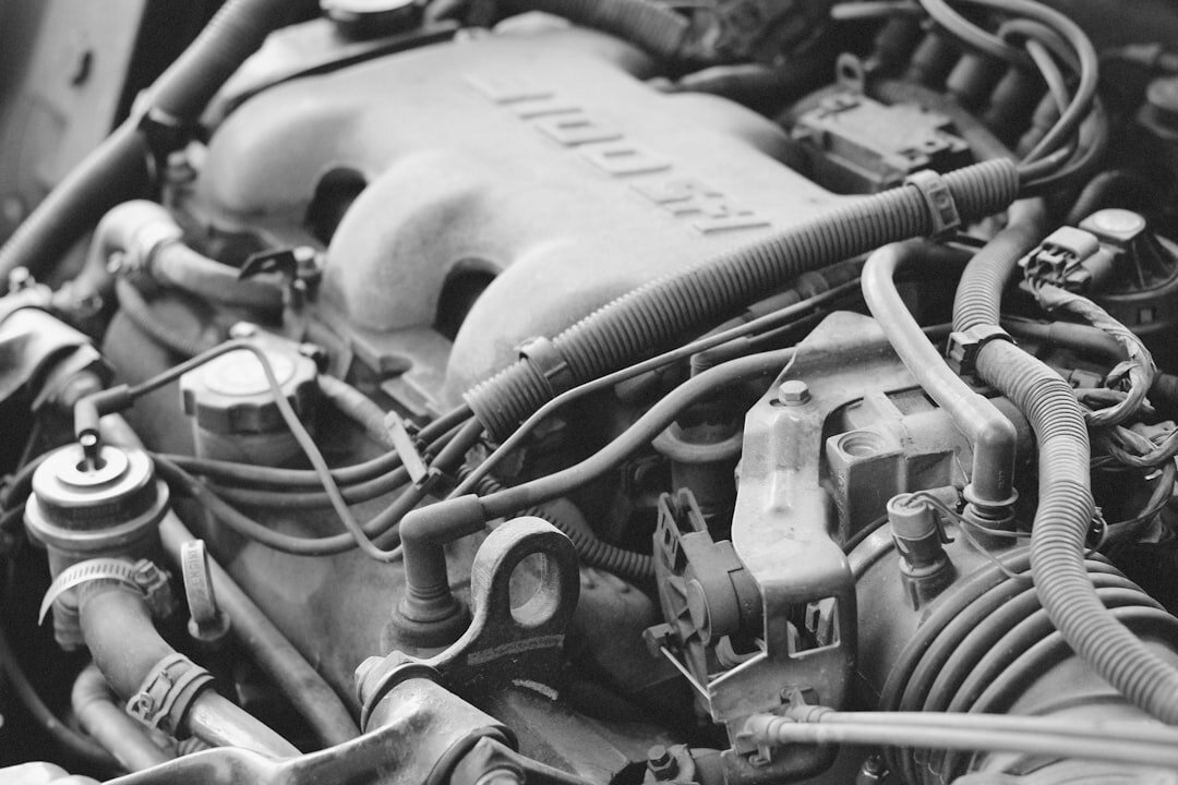 modern car engine close up