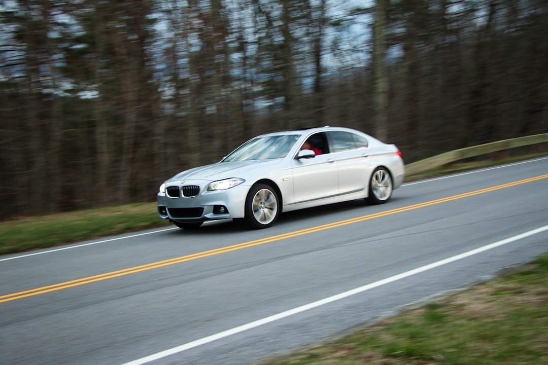 luxury car on scenic road