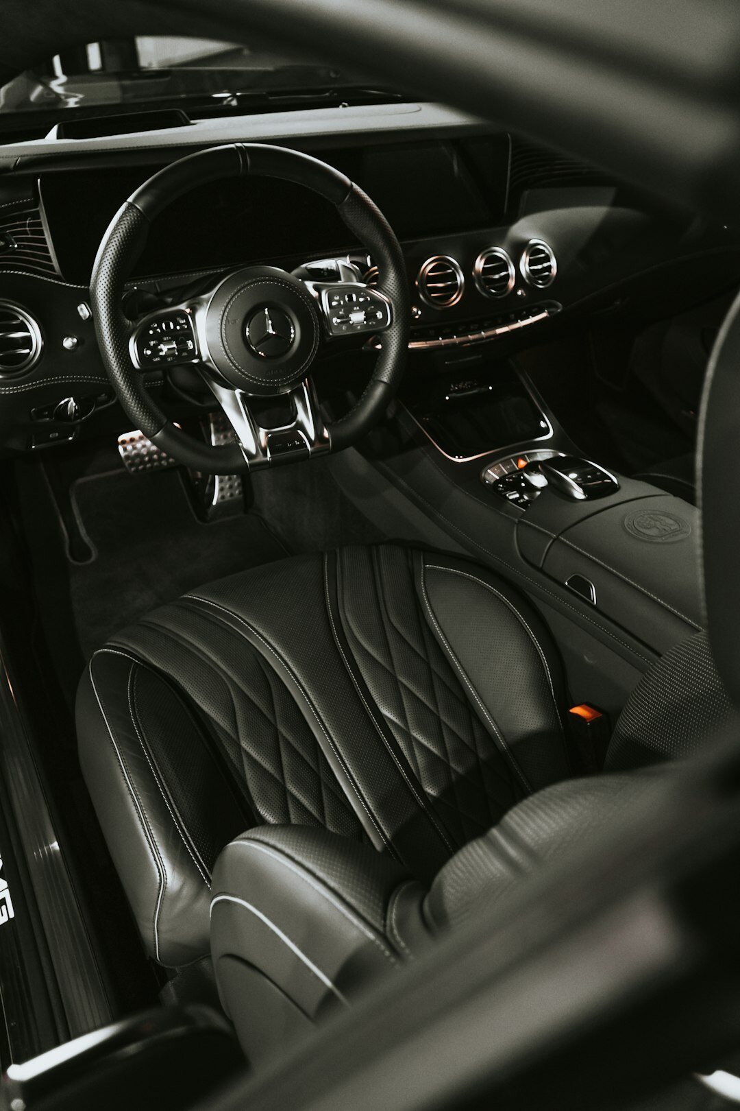 luxury car interior details