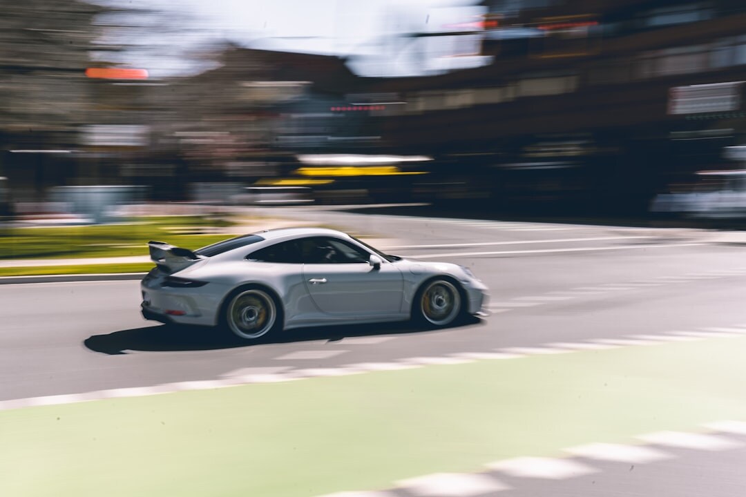 luxury sports car on road