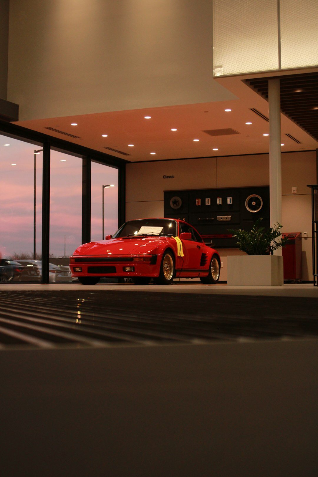 car showroom display